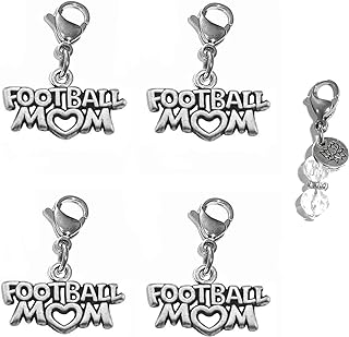 Set Of 4 Clip On Charms, Build Your Own Bracelet, Bag, Purse, Handbag, Message, Inspirational, Keychain, Zipper Pull, Jewelry
