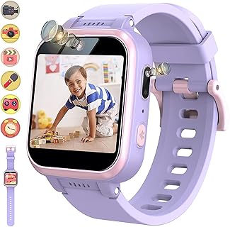 子供向けキッズスマートウォッチ、1.54インチ画面搭載でゲームや自撮りカメラ、録画録音機能付き。誕生日や入学祝いに最適。