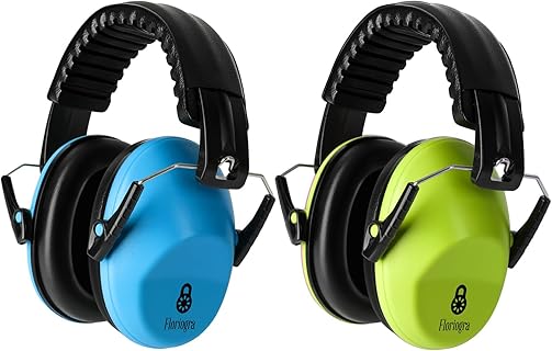 Floriogra Casque Anti Bruit Enfant, Atténuation SNR 28dB, avec 2 Pack Pour Garçon et Fille 3-16 Ans, Confortable et Durable. Idéal pour Milieu Bruyant