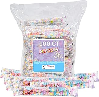 Smarties Candy Necklace Individually Wrapped Gluten Free & Mixed Fruit Flavored Bulk Candy on Stretch String Perfect Party Favors Birthdays Celebrations 100% Worry Free Hard Candy Box - 5 lb 100 Count