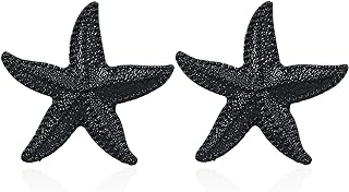 Aishgjia Punk Boho Starfish Earrings Starfish Statement Star Stud Earrings for Women Girls Beach Ocean Summer Jewelry Gift