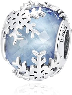 Authentic 925 Sterling Silver Snowflake Charm Bead|Ideal for Chamilia European Bracelets|Perfect Gift for Her|Delicate Snowflake Design