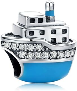 Love Travelling Ship and Car Charms for Bracelets, 925 Sterling Silver, Perfect for Pandora Bracelets