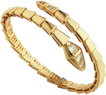 Sterling Silver Snake Chain Cuff Bracelet Set for Women with Unique Snake Design