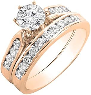 Charming 1.15 Carat Pink Lab Diamond Engagement Ring with Vintage Solitaire Accent, Ideal for Women, Round Design, Crafted in 18K Rose Gold