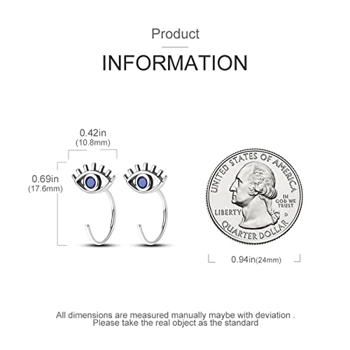 Half Hoop 925 Sterling Silver Open Huggie Half Hoop Earrings Hypoallergenic Cartilage Earring for Women Girls Tiny Cute Earrings