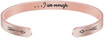 Memgift Inspirational Personalized Stainless Steel Cuff Bracelet with Box Chain – Engraved Encouragement Jewelry for Birthdays, Christmas, Mother's Day