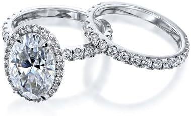 Timeless 15 Carat Created Diamond and Moissanite Engagement Ring in 14K Rose Gold for Brides, Olivia Bridal Set Series