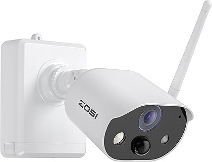 ZOSI Cámara IP de Seguridad Exterior con Visión Nocturna en Color y Detección PIR, 2K HDR, Resistente al Agua IP66, Ideal para Hogar y Negocios