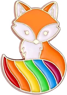Charming Alloy Steel Fox Brooch with Pin Clasp for Women, Cartoon Animal Inspired Design