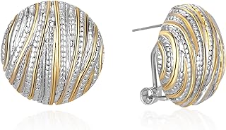 Aprilery Gold Stud Earrings for Women, 18K Gold Plated Round Ball Heart Knot Cable Earrings Cuff Ear Gold Jewelry Earrings for Teens Girls Gifts for Her