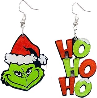 Christmas Green Monster Earrings Cute Santa Claus Green Monster Frog Studs Earrings Classic Stealing Christmas Earrings New Year Party Classic Cartoon Jewelry Christmas Gift for Women Teen Girls