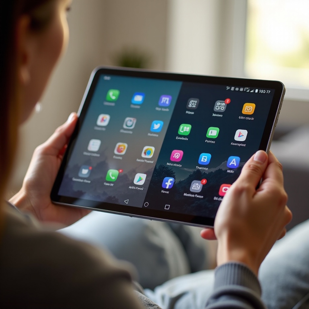 geteilter bildschirm samsung tablet rückgängig