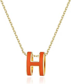 Light Luxury Classic Letter Design Pendant Necklace - Simple and Elegant preppy Necklace for Women,Durable and Colorfast Gold Plated Necklace