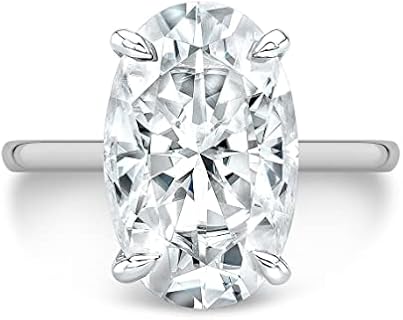 Nitya Jewels 8 CT Oval Cut Moissanite Engagement RingHandmade Diamond Solitaire Wedding Bridal Ring Gift