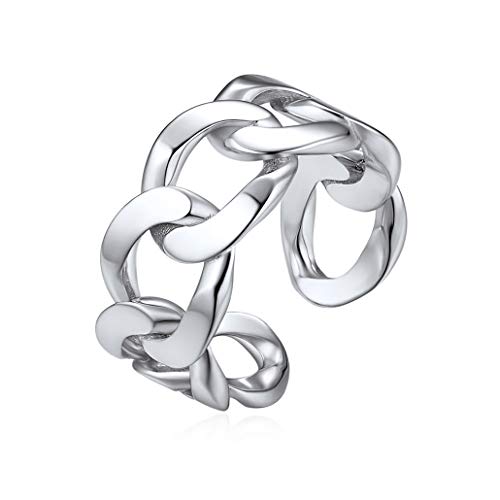 Sterling Silver Stackable Knuckle Ring, 5MM/10MM/15MM Open Band Ring for Women Men Girls Minimalist Jewelry Personalized Custom Rings(Send Gift Box)