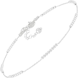 Silpada 'Jubilant' Sterling Silver Hematite Anklet with Spring Ring, Perfect for Women, Round Design