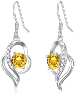 Seiyang 925 Sterling Silver Birthstone Dangle Earrings for Women Birthday Anniversary Fine Jewelry for Women Girls