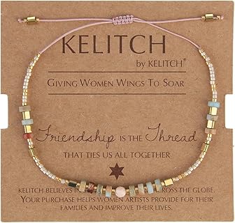 KELITCH Miyuki Perlenarmband, handgemachtes Design mit modischem Stil und freiem Wilden Look, 6-10 Zoll Länge und ideal für Frauen zu täglichen Anlässen oder als besonderes Geschenk