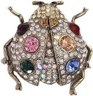 Creative Cartoon Ladybug Crystal Brooch Pin for Women Girls Diamond Dress Clothing Brooches Collar Jewelry for Women's Corsages Scarf Clip Bags Hat Decoration Wedding Birthday Cocktail Party
