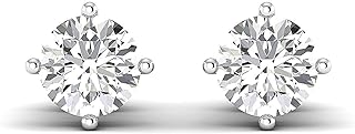 Gorgeous Designer Earrings For Women Studded with Round Moissanite Diamonds Jewelry Color:- FG Clarity:- VVS, 0.30 to 4.00 Carat, sterling-silver