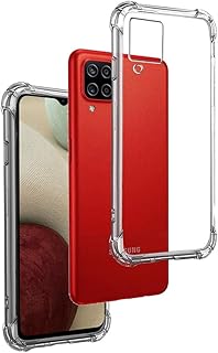 Funda Transparente Anti-Shock REY para Samsung Galaxy A12 y M12, Ultra Fina 0,33mm, con Esquinas Reforzadas y Silicona TPU Resistentes y Flexibles para Mayor Protección y Durabilidad