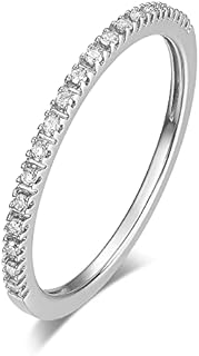 Eternity Style 14K Rose Gold Wedding Ring with 1.5mm Moissanite for Women