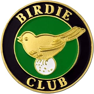 Golf-Themed Enamel Lapel Brooch with Pin Clasp for Golf Lovers, Unique Club Design, Durable Metal Construction