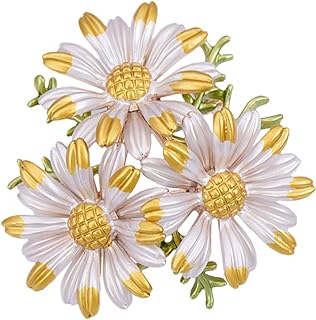 Abaodam Small Daisy Brooch Womens Accessories Brooch Clips Brooch Pin for Women Fashion Costume Accessories Daisy Badge Pin Brooches for Women Fashion Jewelry Shawl Party Alloy Miss