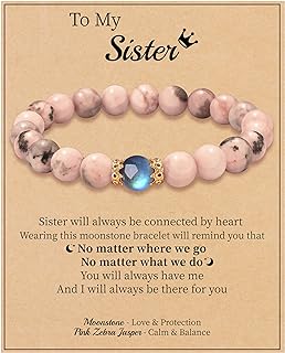 Stainless Steel Moonstone Bracelet - Gold Crown Beaded Stretch Design for Women - Perfect for Mom, Wife, Grandmother, Sister - Charming Mother's Day or Birthday Gift Idea