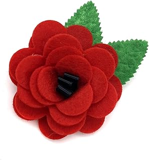 LAXPICOL Red Poppy Brooch Lapel Badge Pin Red Flower Brooches Veterans Memorial Day Solider Remembrance Day Gift