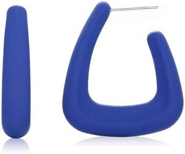 Acrylic Huggie Statement Earrings, Colorful Dome Huggie Hoop Earrings for Women and Girls