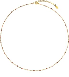 HMOOY Bohemian Choker Halskette für Festivals und Sommer mit 14K Vergoldung und bunten Perlen, verstellbar auf 45-50 cm, perfekt für Damen und alle, die Hippie-Stil lieben