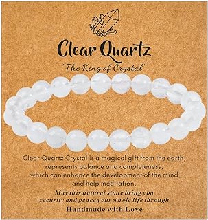 Toggle Clasp Crystal Bead Bracelet - Bead Chain, Unisex, Round Design - MAIBAOTA Healing Stone Stretch Bracelet, Ideal Gift for Mom and Loved Ones