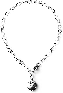 Yooborn Initial Charm Bracelets for Girls 26 Letters A_Z Alphabet Heart Link Bracelet Jewelry Gifts for Women Teen Girl.