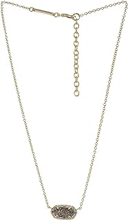 Kendra Scott "Signature" Elisa female Gold plated Platinum Drusy Pendant Necklace