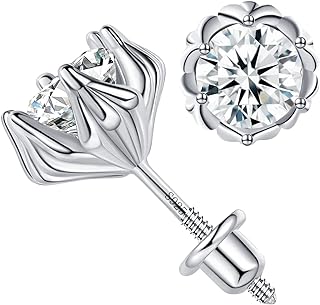 Diamond Stud Earrings for Women Men Gifts for Wife Soulmate Mom Girlfriend Moissanite Earrings 1.0Ct-2Ct Anniversary Jewelry Present for Wife, Birthday Valentines Gifts