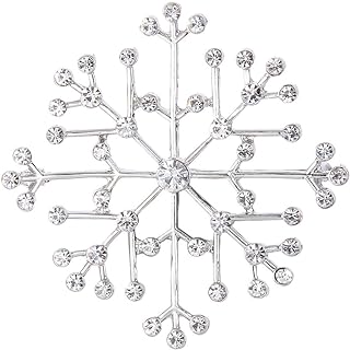 EVER FAITH Austrian Crystal Charming Lady Winter Snowflake Brooch Pin Clear