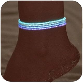 FMR Boho Colorful Anklet for Women Beaded Anklets for Women Waterproof Fluorescence Anklet Fashion Foot Jewelry for Women and Teen Girls