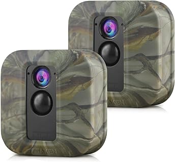 JESSY Silicone Skin Camouflage Cover for Blink XT/XT2 Security Cameras with Weather Resistance and Scratch Protection, 2-Pack, Ideal for Indoor/Outdoor Home Surveillance