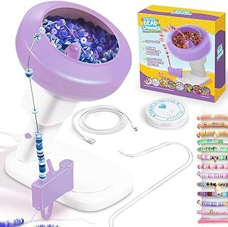Goody King Multicolor Bracelet Bead Spinner in Electric Clay with Easy Operation - Versatile for Seed and Glass Beads, Ideal for Kids, Youths, and Adults