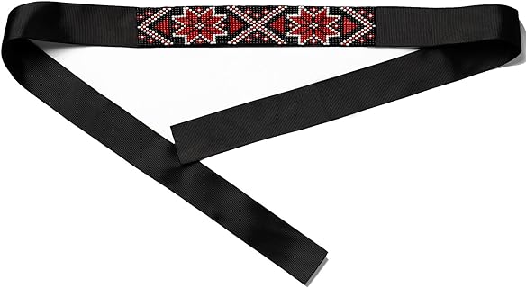 Ukraine Necklace Choker Black Gerdan, Ukrainian Traditional Necklace, Gerdan Traditional Seed bead Handmade Beaded Folk Necklace, Handmade Choker Necklace for Women Girls, Made in Ukraine