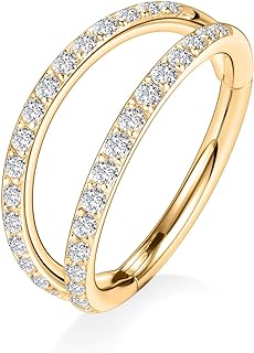 AROWRO Versatile Helix, Rook, Lobe Earrings - Nickel-Free 316L Surgical Steel - Suitable for Cartilage, Tragus, Daith Piercings - 16G - Available in 8mm and 10mm Sizes