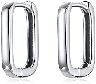 Clutchless 925 Sterling Silver Hoop Earrings for Women - Lightweight & Hypoallergenic Silver Cartilage Jewellery, Perfect Gift for Her