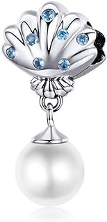 Seashell Charm Crystal Adorned Bracelet in Sterling Silver by Eternalll Jewellery - Great for Christmas or Valentine's Day Gifts for Wife, Sister, Mother