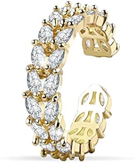 Gold Plated Wheat Wedding Ring without Gemstone, Adjustable for Young Girls & Women, Eternity Band Design