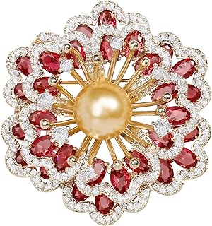 Elegant Women's Daisy Brooch Pin with Brilliant Cubic Zirconia on Brass, Swallow Bird Design