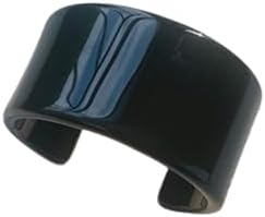 Vibrant Acrylic Resin Cuff Bangle Bracelet with Buckle Clasp and Resin Gem in Geometric Tortoiseshell Design - A Perfect Women and Girls Accessory