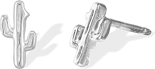 Boma Jewelry Cactus Stud Earrings in Sterling Silver with Push Back Design for Stylish Women - Minimalistic Elegance & Quality from Thailand