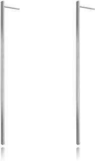 Feximzl Gold and Silver Plated Long Bar Post Stud Earrings Minimalist Jewelry
